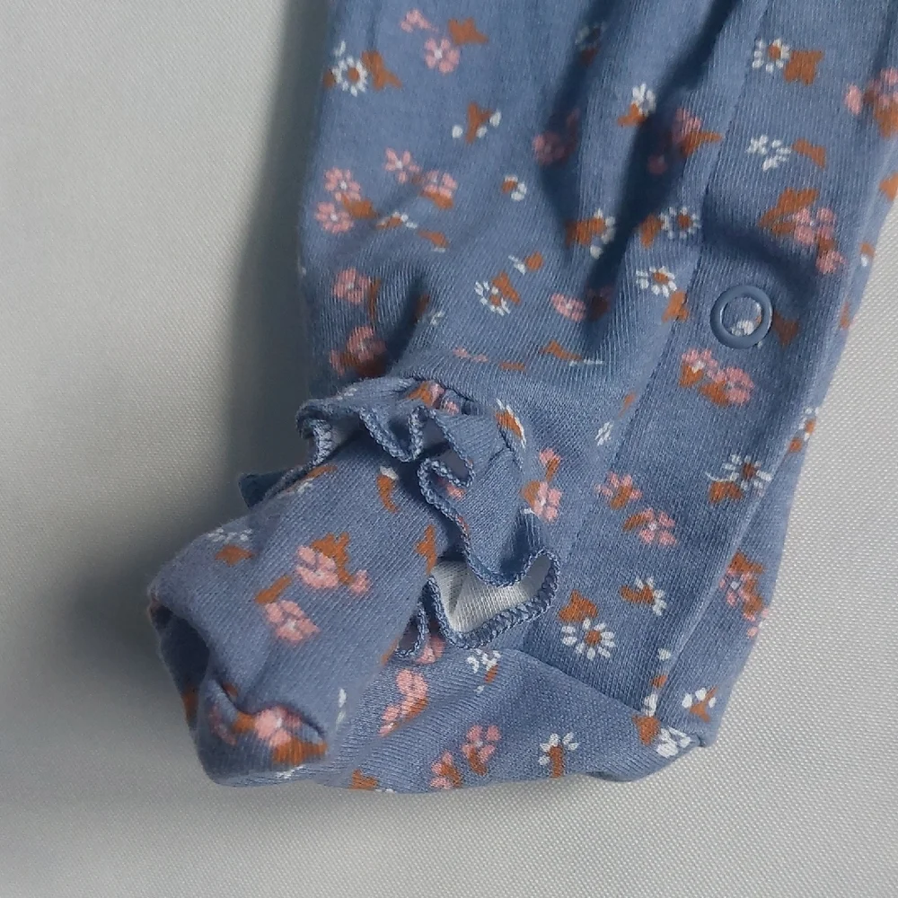 Carter's Blue and Pink‎ Footie One Pieces 6 Months